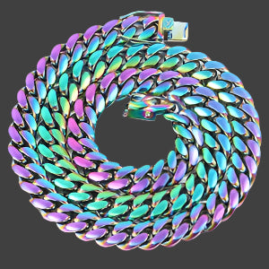 Multi-Color Heavy Cuban Chain