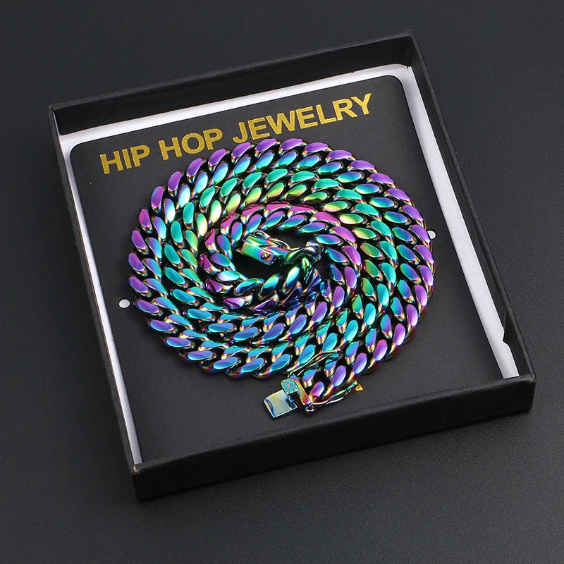 Multi-Color Heavy Cuban Chain