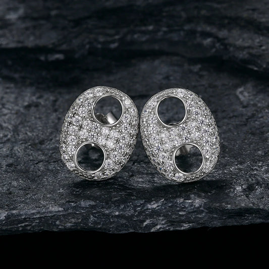 Iced Out CZ Stud Earring