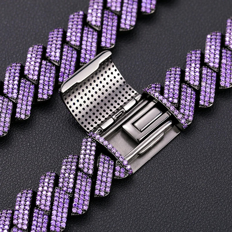 Heavy 3 Row Crystal Miami Cuban Chain