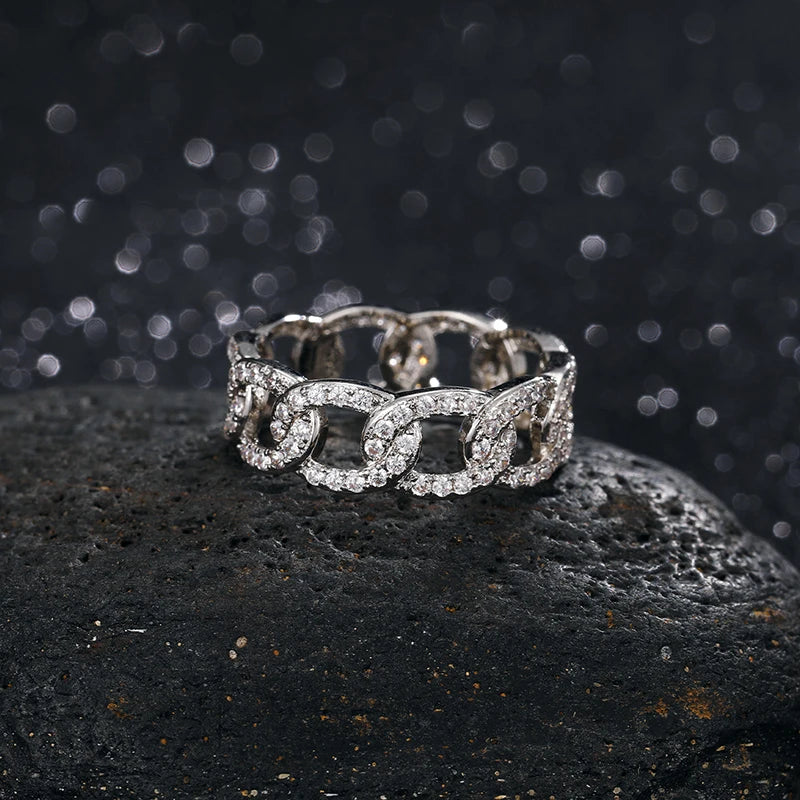 Cuban Link CZ Ring