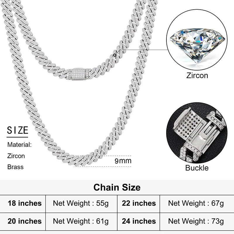 Iced Out Pave CZ Miami Cuban Chain