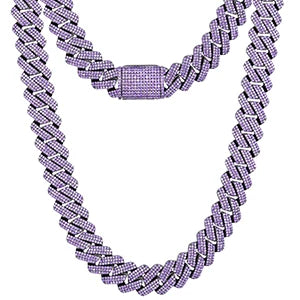 Heavy 3 Row Crystal Miami Cuban Chain
