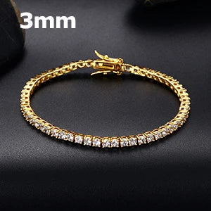 3/4/5mm CZ Tennis Bracelet