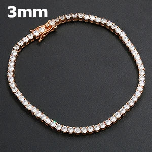 3/4/5mm CZ Tennis Bracelet