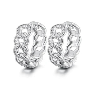 Iced Out CZ Thick Cuban Link Earring