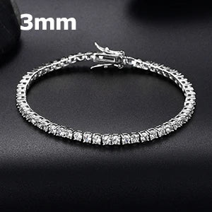 3/4/5mm CZ Tennis Bracelet