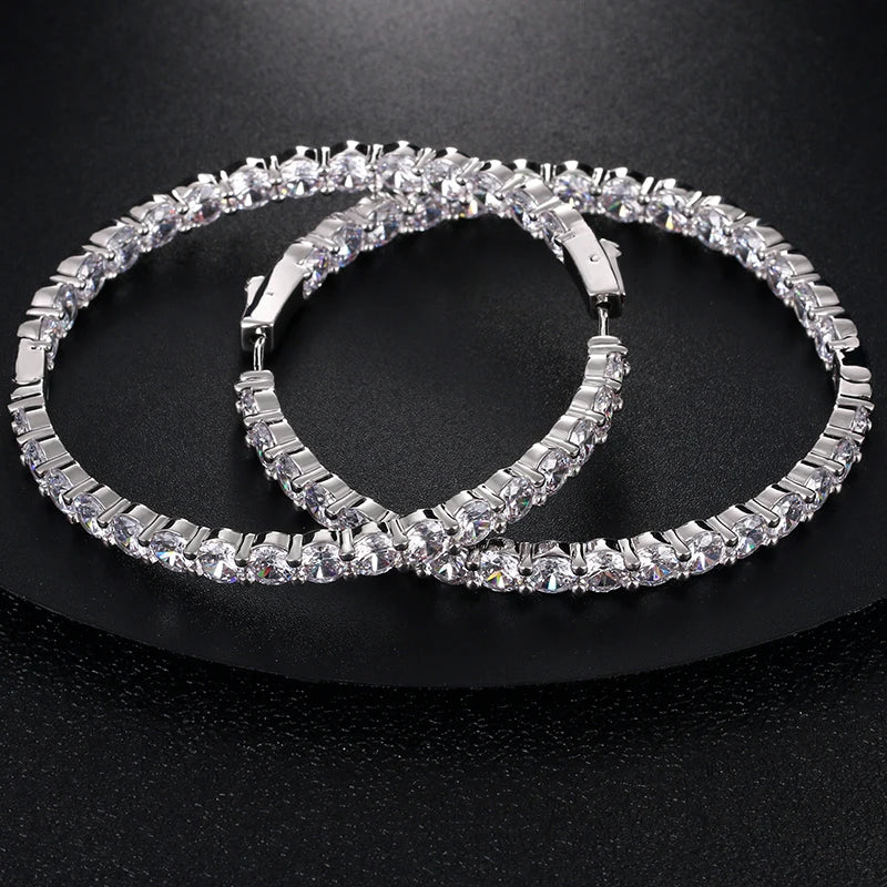 CZ Hoop Earring