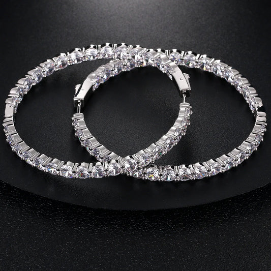 CZ Hoop Earring