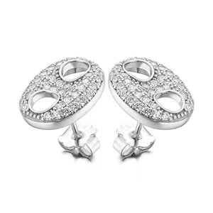 Iced Out CZ Stud Earring