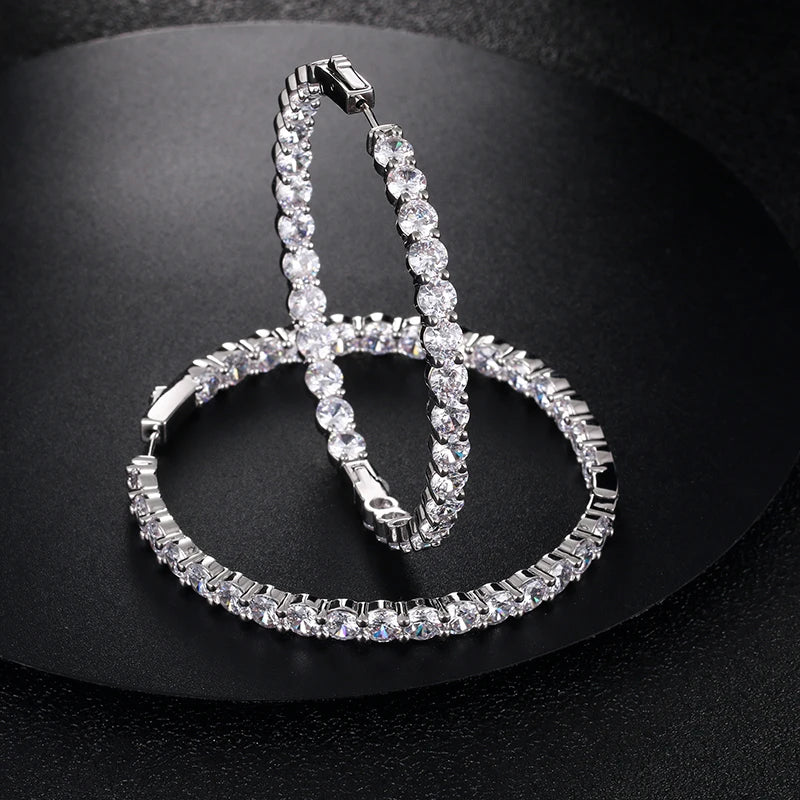 CZ Hoop Earring