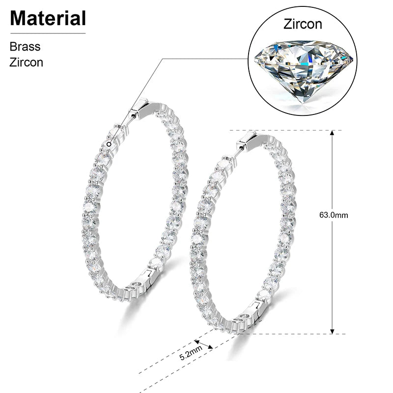CZ Hoop Earring