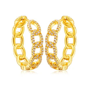 Sterling Silver Cuban Link Earring