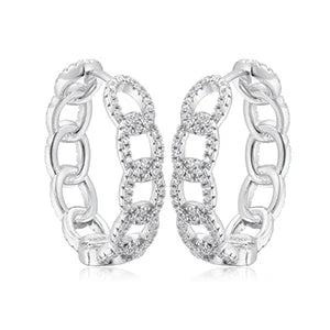 Sterling Silver Cuban Link Earring