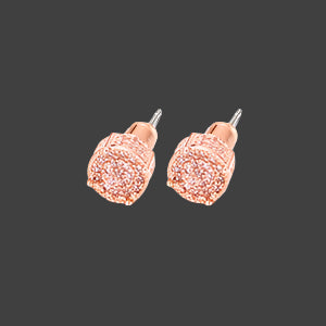 Iced Out CZ Round Stud Earring