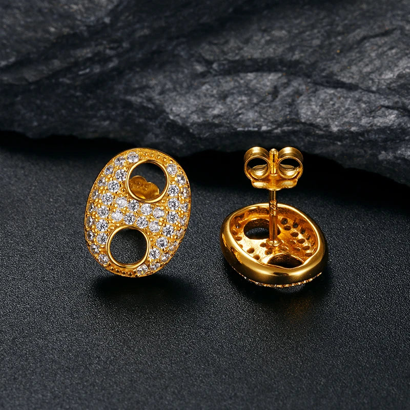 Iced Out CZ Stud Earring